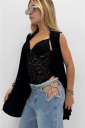 top in pizzo rose